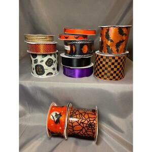 Bulk Ribbon Halloween New 10 Roll Ribbon Halloween  Multiple Sizes